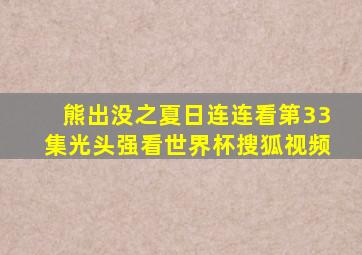 熊出没之夏日连连看第33集光头强看世界杯搜狐视频