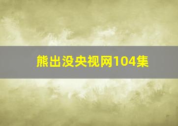 熊出没央视网104集