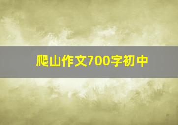 爬山作文700字初中