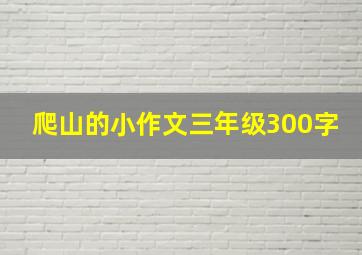 爬山的小作文三年级300字