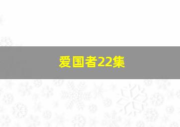 爱国者22集