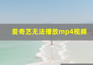 爱奇艺无法播放mp4视频