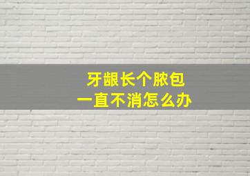 牙龈长个脓包一直不消怎么办