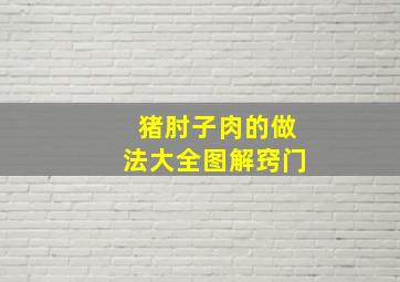 猪肘子肉的做法大全图解窍门