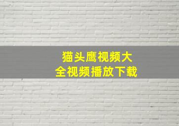 猫头鹰视频大全视频播放下载