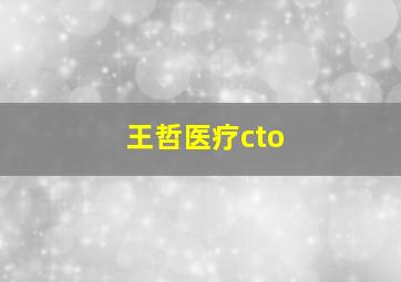 王哲医疗cto