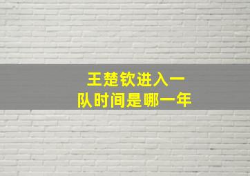 王楚钦进入一队时间是哪一年