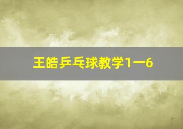 王皓乒乓球教学1一6