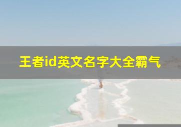 王者id英文名字大全霸气