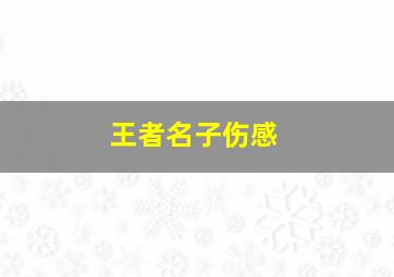 王者名子伤感