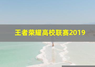 王者荣耀高校联赛2019