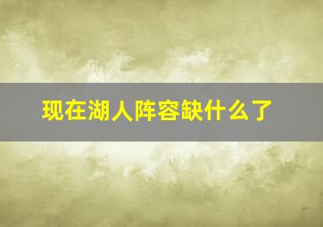 现在湖人阵容缺什么了