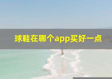 球鞋在哪个app买好一点