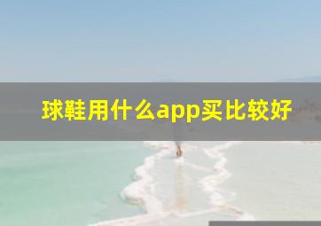 球鞋用什么app买比较好