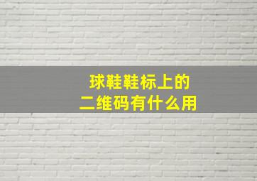 球鞋鞋标上的二维码有什么用