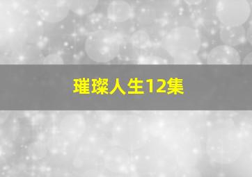 璀璨人生12集