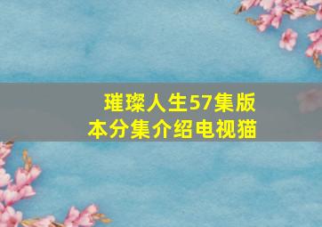 璀璨人生57集版本分集介绍电视猫