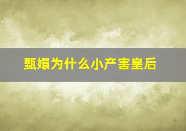 甄嬛为什么小产害皇后