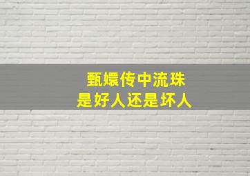 甄嬛传中流珠是好人还是坏人