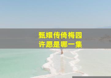 甄嬛传倚梅园许愿是哪一集