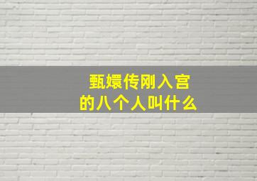 甄嬛传刚入宫的八个人叫什么