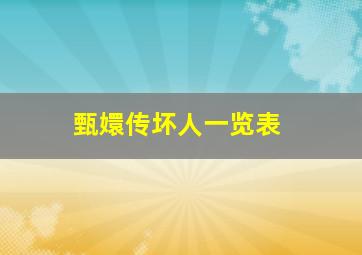 甄嬛传坏人一览表