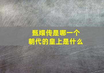 甄嬛传是哪一个朝代的皇上是什么