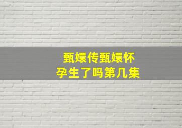 甄嬛传甄嬛怀孕生了吗第几集