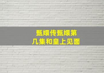 甄嬛传甄嬛第几集和皇上见面