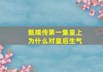 甄嬛传第一集皇上为什么对皇后生气