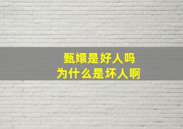 甄嬛是好人吗为什么是坏人啊