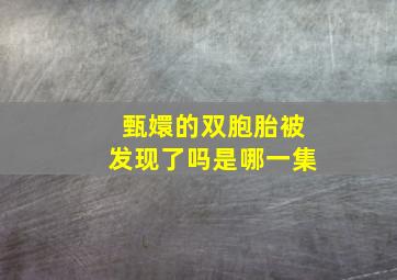 甄嬛的双胞胎被发现了吗是哪一集