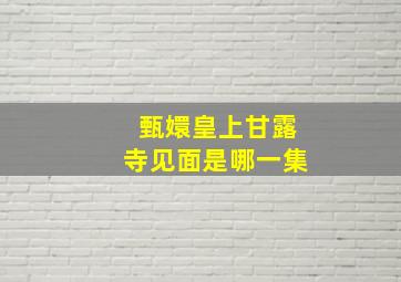 甄嬛皇上甘露寺见面是哪一集