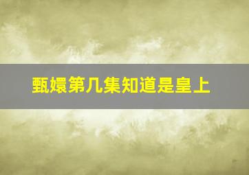 甄嬛第几集知道是皇上