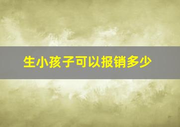 生小孩子可以报销多少