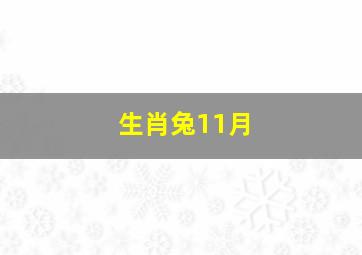 生肖兔11月