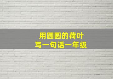 用圆圆的荷叶写一句话一年级