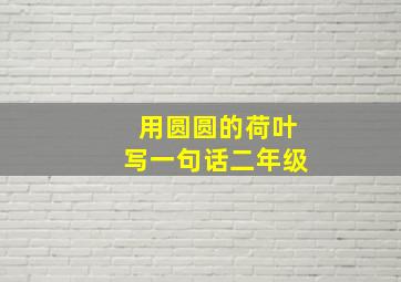 用圆圆的荷叶写一句话二年级