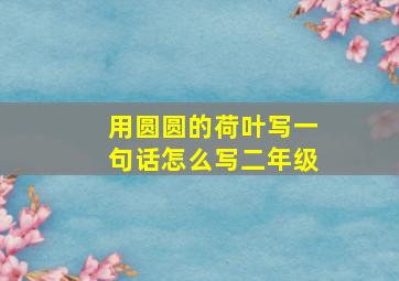 用圆圆的荷叶写一句话怎么写二年级