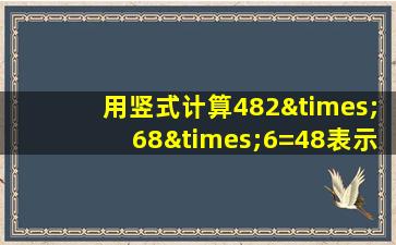 用竖式计算482×68×6=48表示48个几