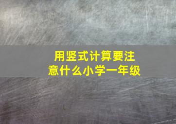 用竖式计算要注意什么小学一年级