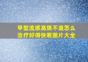 甲型流感高烧不退怎么治疗好得快呢图片大全