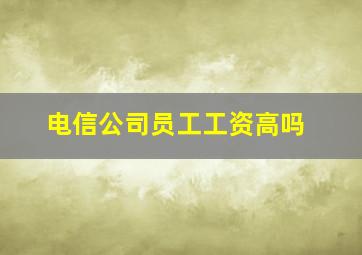 电信公司员工工资高吗