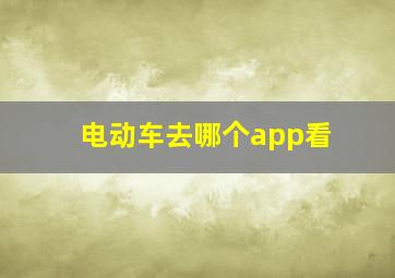 电动车去哪个app看