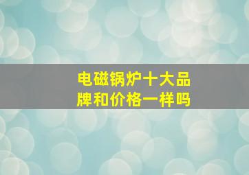 电磁锅炉十大品牌和价格一样吗