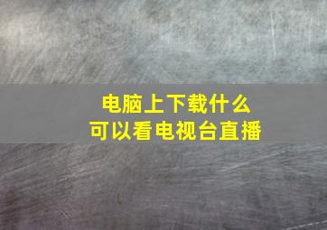 电脑上下载什么可以看电视台直播