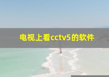 电视上看cctv5的软件