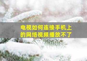 电视如何连接手机上的网络视频播放不了