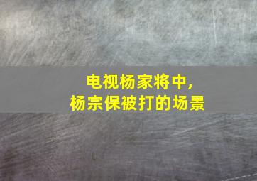 电视杨家将中,杨宗保被打的场景