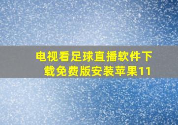 电视看足球直播软件下载免费版安装苹果11